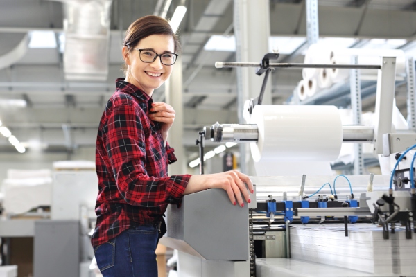 Arbeit in der Druckerei